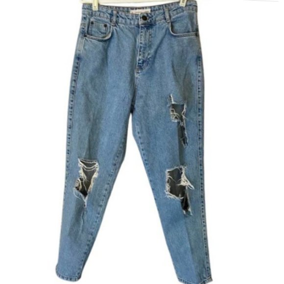 Subdued Boyfriend Fit Jeans High Rise Straight Leg Distressed 29 Waist - Picture 1 of 7